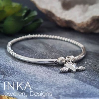 INKA Double Wing Heart Noodle Bracelet