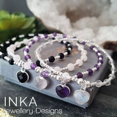 INKA Gemstone Heart Bracelet.