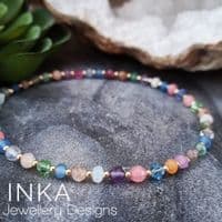 INKA Gold Pastel Gemstone Anklet