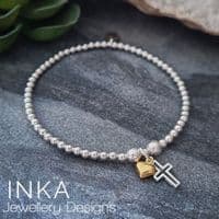 INKA Heart & Cross Bracelet