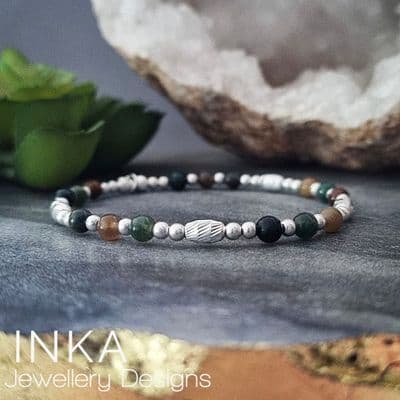 INKA Indian Agate Boho Bracelet.