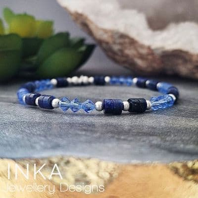 INKA Lapis Heshi Bead Bracelet.