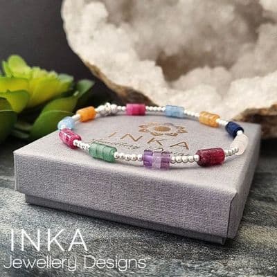 INKA  Mixed Heshi Bead Bracelet.