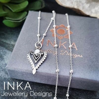 INKA Mother Of Pearl BOHO Heart Necklace