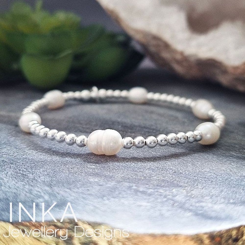 Braccialetto Reflective Pearls Magic Leslii - Perle Effetto 3D Con Pigmenti Luccicanti, Elastico 19 Cm - 6