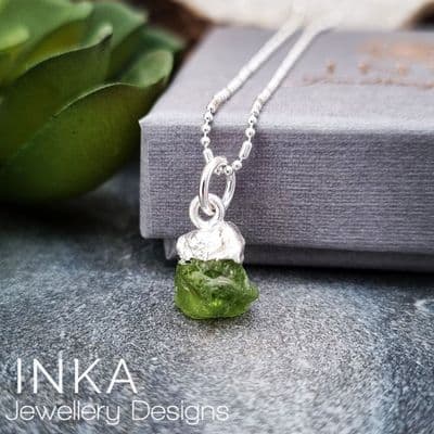 INKA Peridot Raw Natural Gemstone Necklace