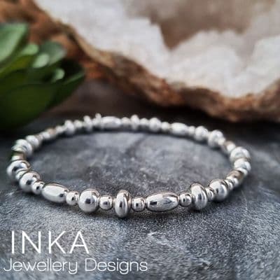 INKA Rice & Rondelle Bead Bracelet