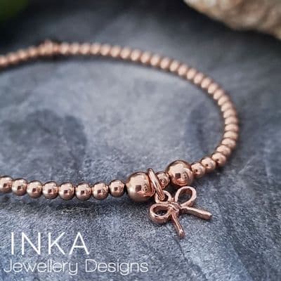 INKA Rose Gold Bow Bracelet