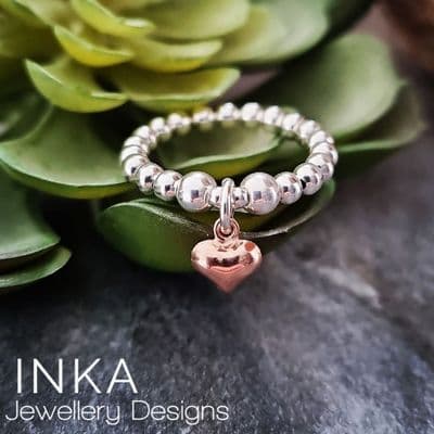 INKA Rose Gold Heart  Ring