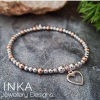INKA Rose Gold Open Heart Bracelet