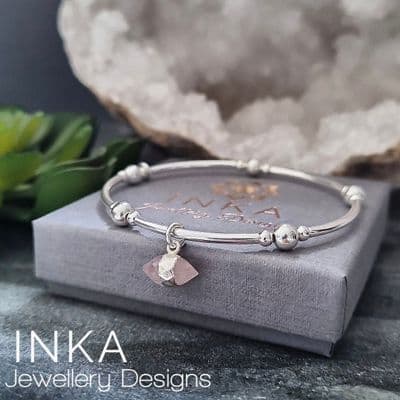 INKA Rose Quartz Amulet Noodle Bracelet