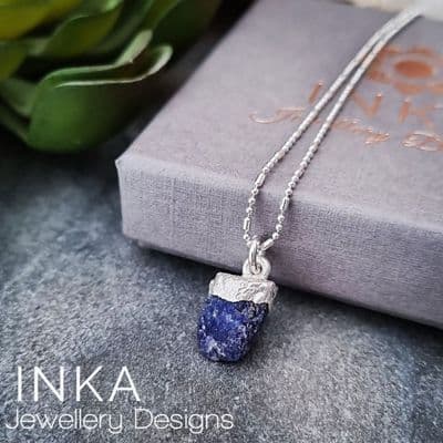 INKA Sapphire Raw Natural Gemstone Necklace
