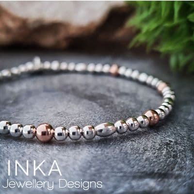 INKA Silver & Rose Gold Bracelet