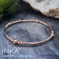 INKA Silver & Rose Gold Noodle Bracelet