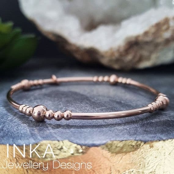 INKA Silver & Rose Gold Noodle Bracelet