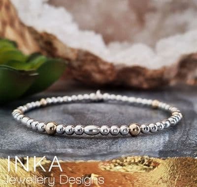 INKA Silver & Yellow Gold Bracelet