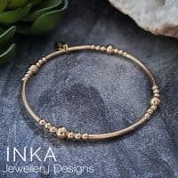 INKA Silver & Yellow Gold Noodle Bracelet