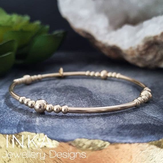INKA Silver & Yellow Gold Noodle Bracelet