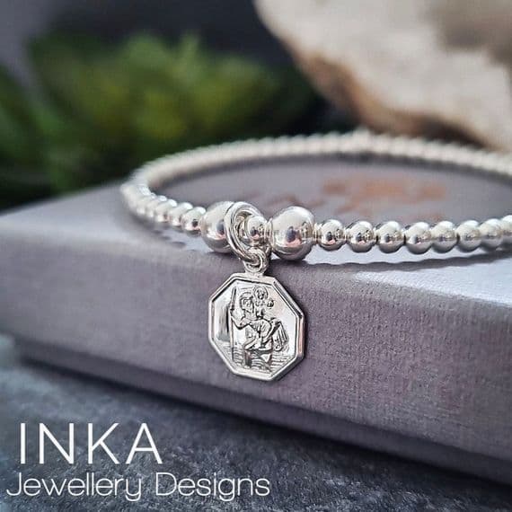INKA St Christopher Beaded Bracelet