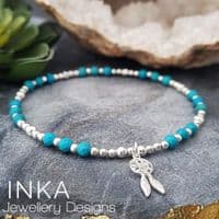 INKA Sterling Silver & Turquoise Dreamcatcher Anklet