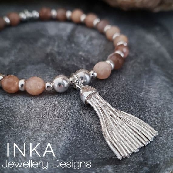 INKA Sunstone  Tassel Bracelet