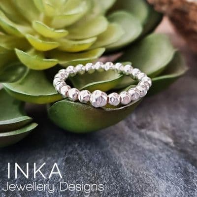 INKA Textured Bead Ring