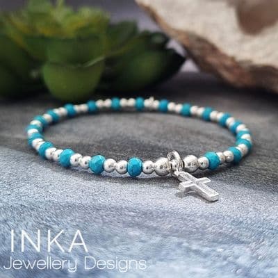INKA Turquoise Cross Bracelet.