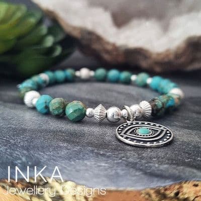 INKA Turquoise Evil Eye Bracelet.