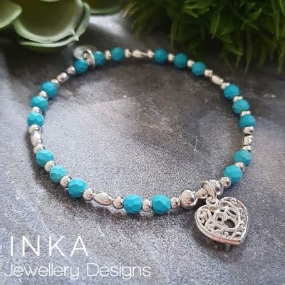 INKA Turquoise Heart Bracelet.