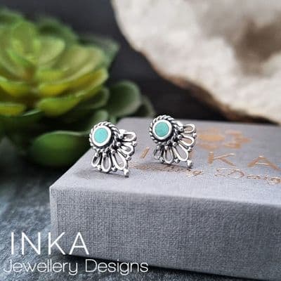 INKA Turquoise Petal Earrings