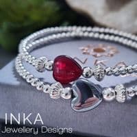 INKA Valentine HEART Bead Bracelet