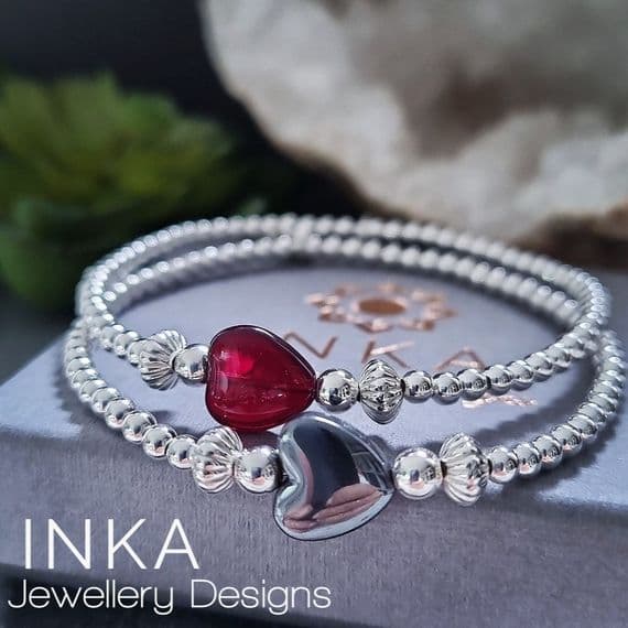 INKA Valentine HEART Bead Bracelet