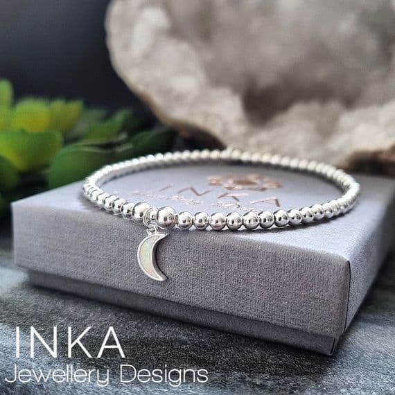 INKA White Opal Moon Bracelet