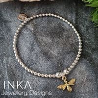 INKA Yellow Gold Bee Bracelet