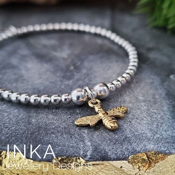INKA Yellow Gold Bee Bracelet