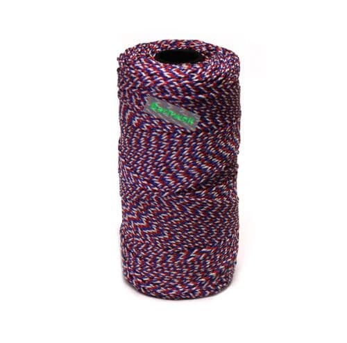 Barnwell 685ft Flecked Braided Nylon Brick String Line - Red/Blue/White