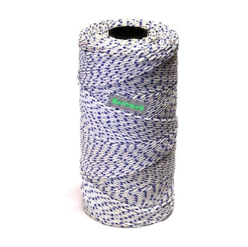 Barnwell 685ft Flecked Braided Nylon String Line - Blue/White