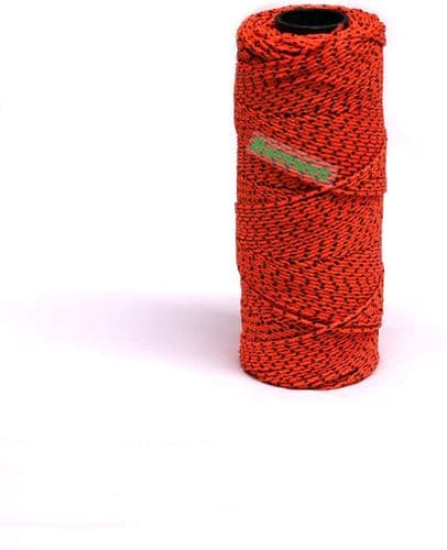 Barnwell Braided Nylon Orange/Black 500ft 150m Masons Builders Building Brick Block Line Flecked