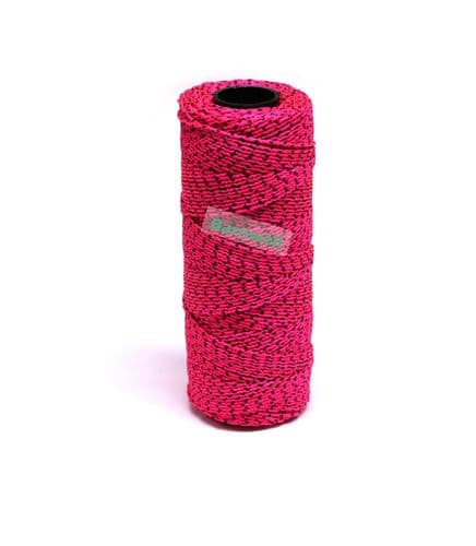 Barnwell Braided Nylon Pink/Black 500ft 150m Builders Line