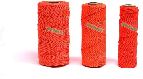 Barnwell Fluorescent Hi-Vis Orange Braided Nylon Masons Builders Brick Block Line Bricklayers
