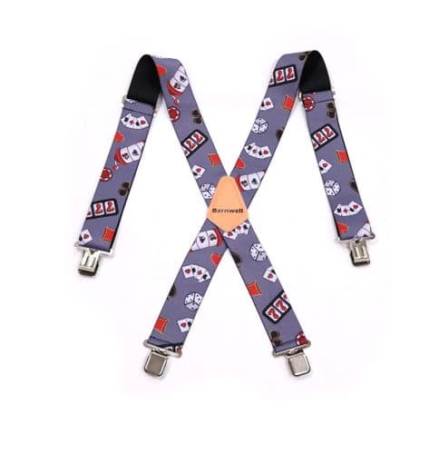 Barnwell Poker Trouser Braces Suspenders Heavy Duty Metal Clips 50mm Wide