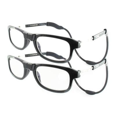 Loopies Black Twin Pack Magnetic Reading Glasses