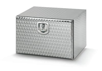 Bawer L600 x H400 x D500mm Stainless Steel toolbox - Flowered Finish with S/S Lock