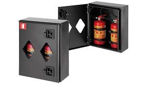 Black powder Coated Steel Front Loading Double Fire Extinguisher