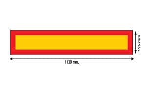 Trailer Marker Board Rear Reflecting & Fluorescent REG ECE70 1130MM X 196MM