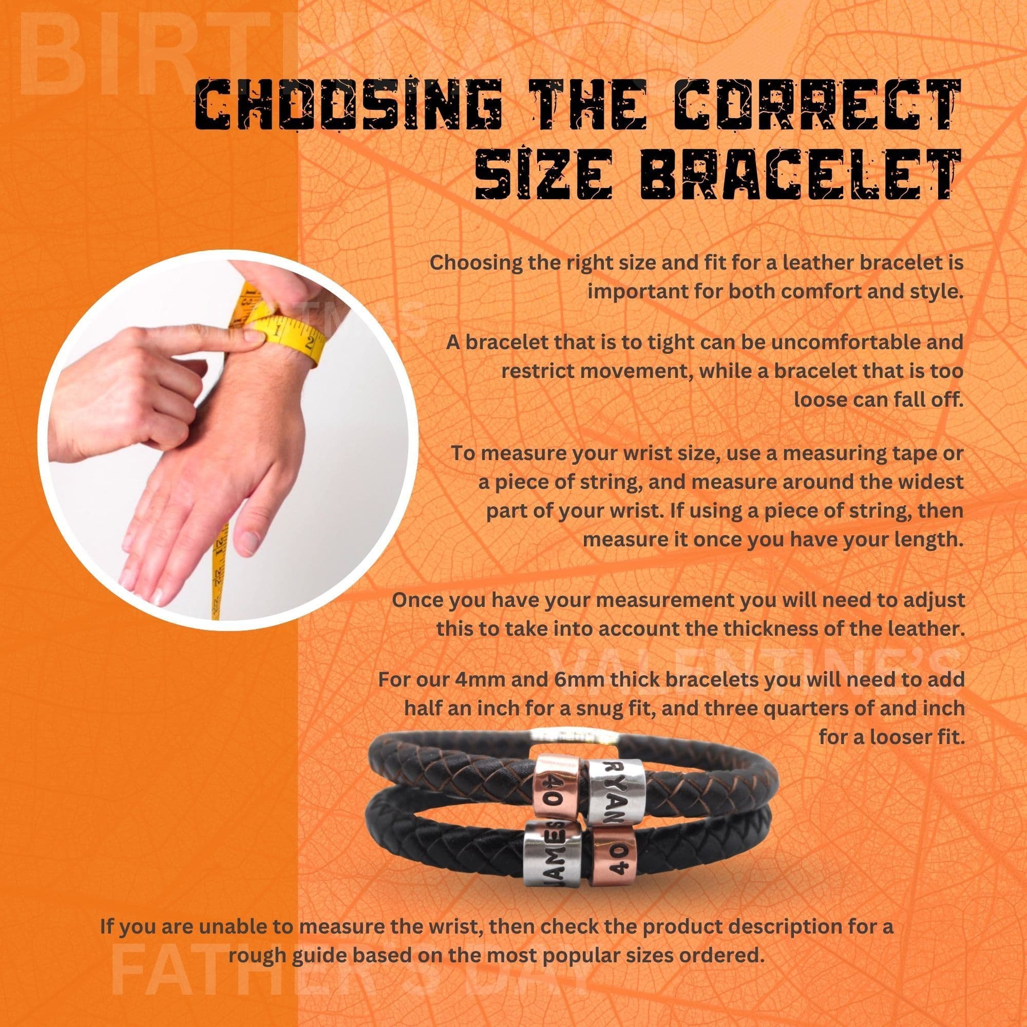 Btysun Men's Initial Leather Bracelet - Adjustable A-Z Letter Gift For Boyfriend & Husband - View #7