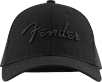 Fender Snap Back Pick Holder Baseball Hat, Black