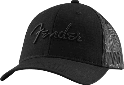 Fender Snap Back Pick Holder Baseball Hat, Black