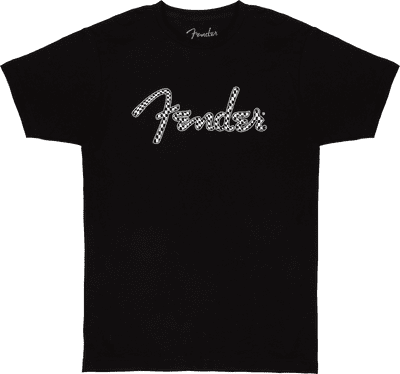 Fender spaghetti wavy checker logo tee