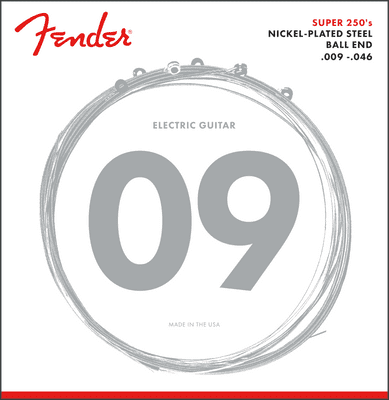 Fender Super 250LR Nickelplated Steel 9-46 Electric Guitar Strings